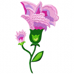 Flowers And Tree Embroidery Design 1